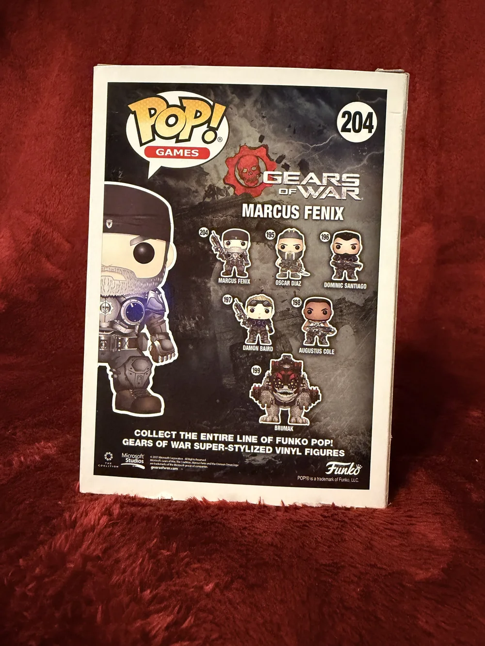 ✨️RARE✨️ Funko Pop! Games Marcus Fenix #204 - Gray & Black - Picture 3 of 6